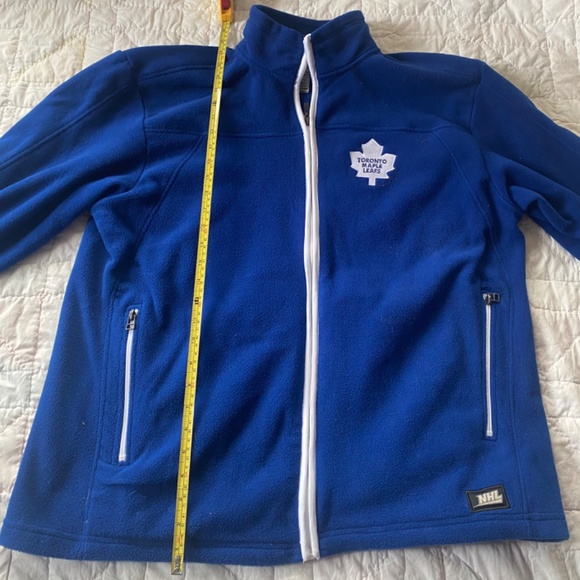 Vintage 90s Toronto Maple Leafs NHL Hockey Fleece Zip Sweater - Picture 5 of 5